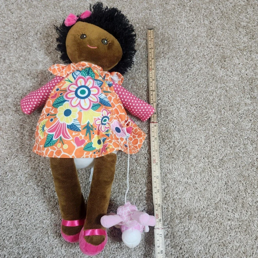 Scentsy Buddy Jaya Plush Doll Orange Floral Dress Pink Polka Dot Giraffe Toy 16